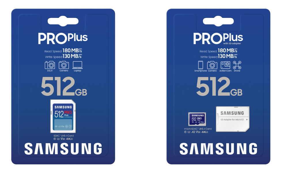 Samsung Announces Improved Speeds for PRO Plus Memory Card Line-Up