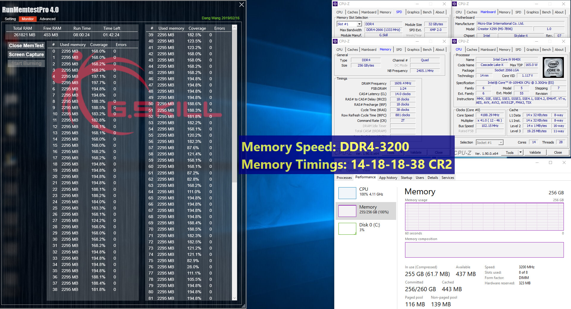 G.SKILL Announces New Ultra Low-Latency DDR4 32GB-Module Kits 