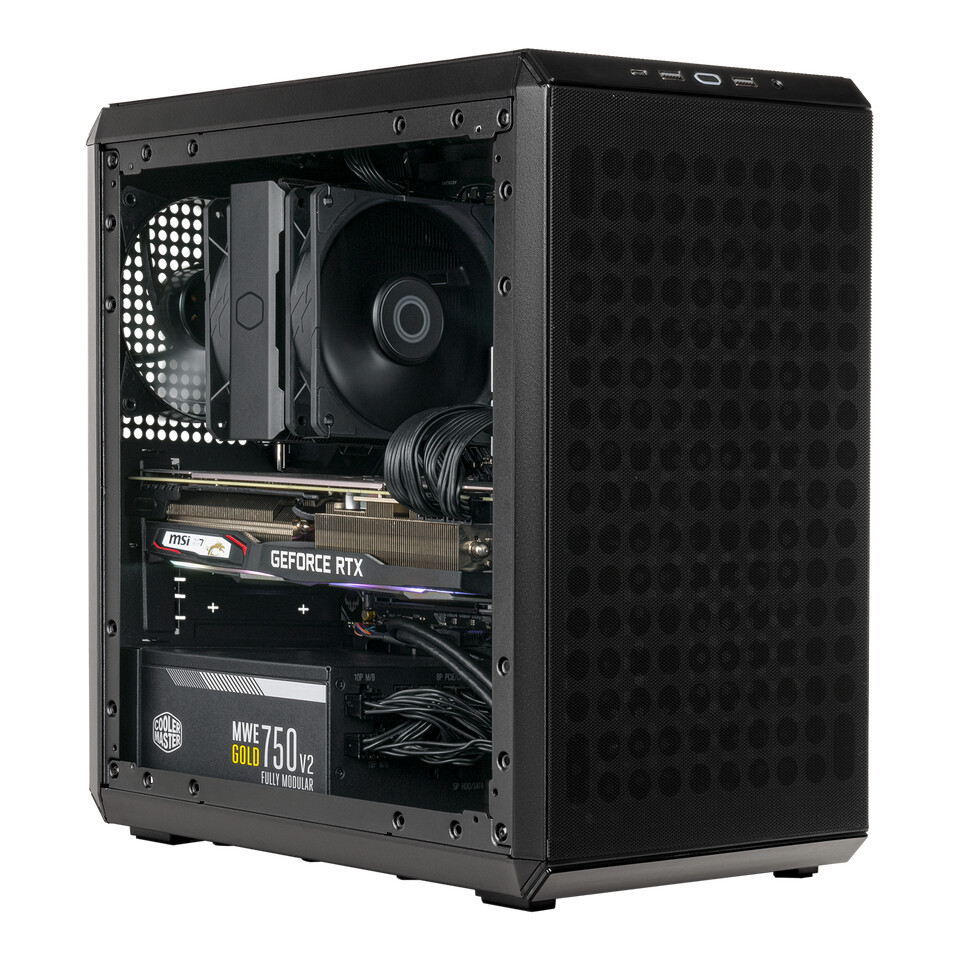 Cooler Master MasterBox Q500L - ATX Mini Tower Case with Full Side Panel  Display, Clean Routing, and Multiple Cooling Options