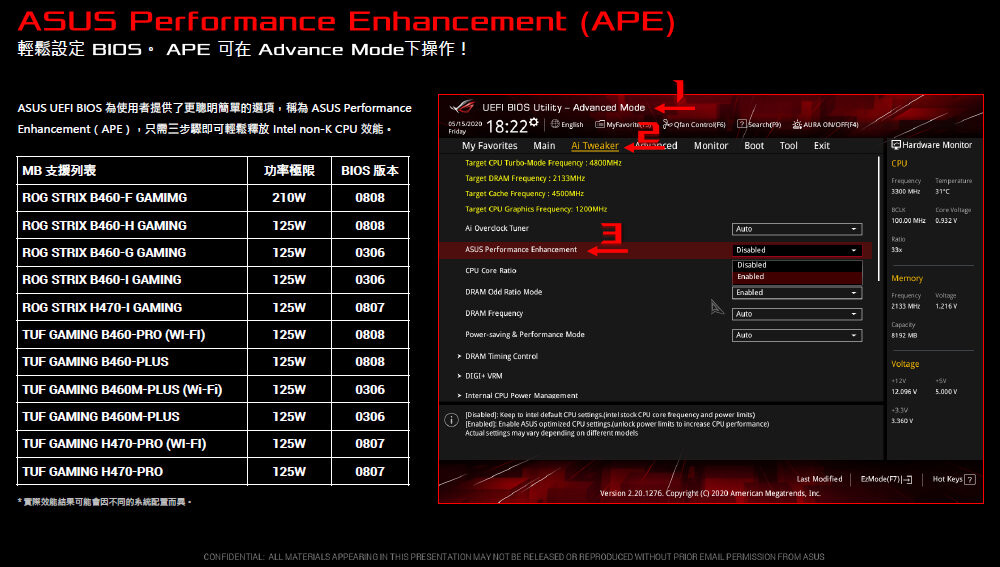 圖 華碩推APE輕鬆設定BIOS 非 K超頻技術