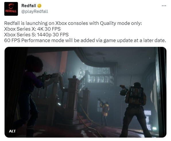 Redfall Graphics Performance Restricted to 30 FPS Quality Mode on