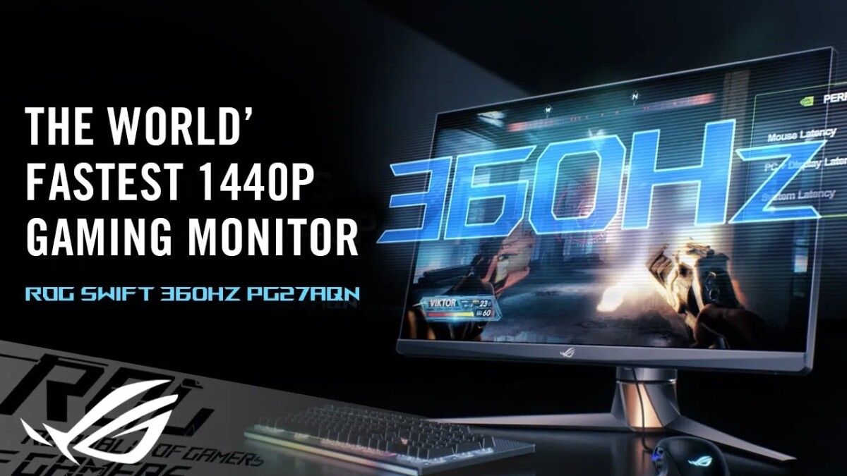 ASUS Republic of Gamers Announces the ROG Swift 360Hz, World's First 360Hz  Gaming Monitor with NVIDIA G-SYNC Technology