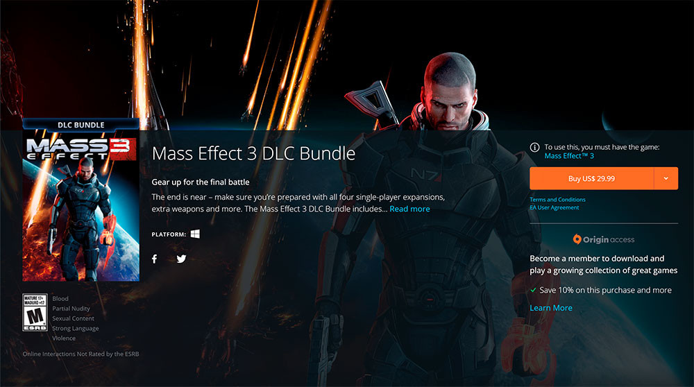 Mass Effect 2 And 3 Dlc Bundles Now Available For Direct Purchase On Origin Techpowerup