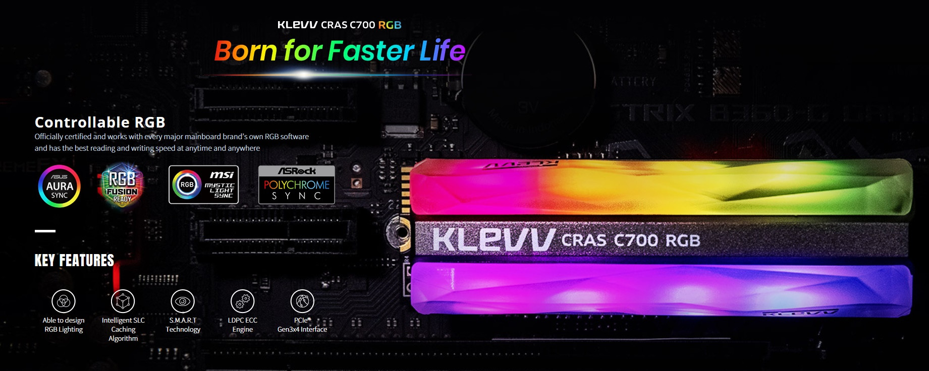 KLEVV Announces RGB-king CRAS C700 RGB NVMe M.2 SSD | TechPowerUp