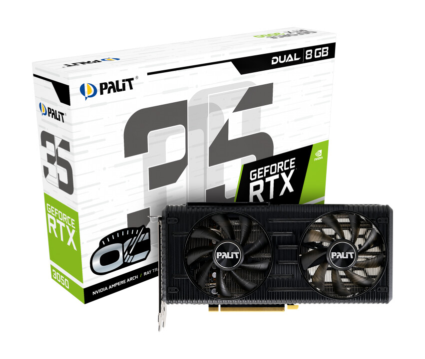 Palit Released GeForce RTX 3050 Dual and StormX Series Graphics