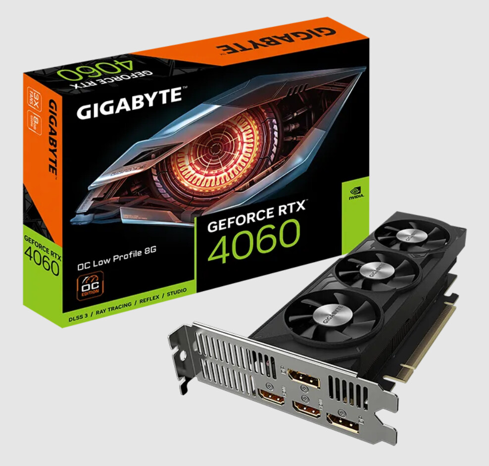 Gigabyte Quietly Launches Low Profile GeForce RTX 4060 Graphics Card