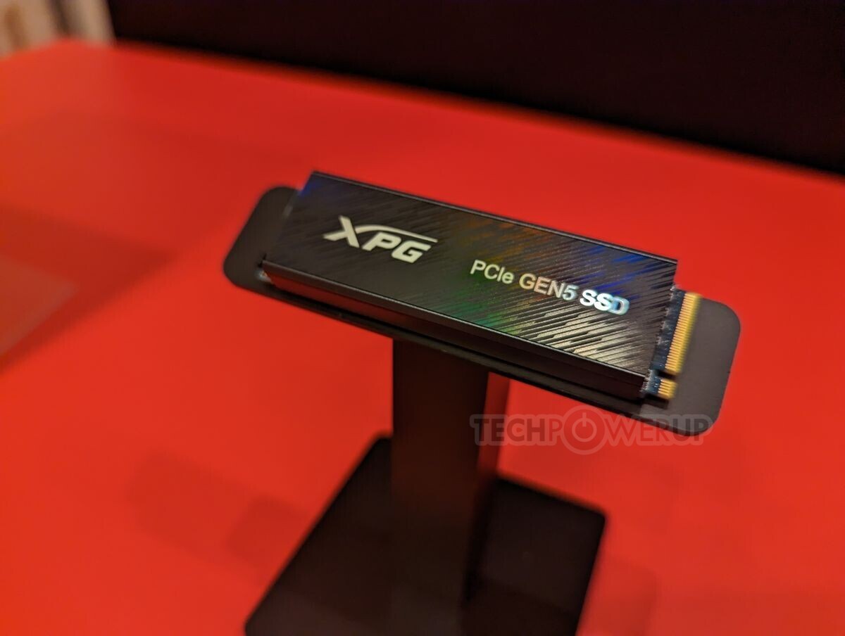 ADATA XPG PCIe Gen 5 SSD with Active Cooling Pictured