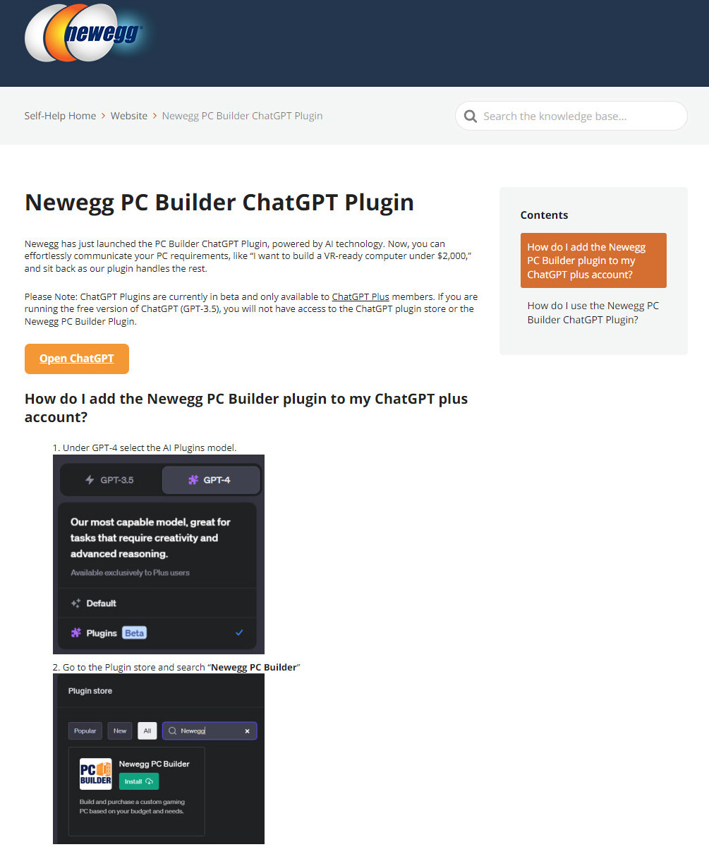Newegg Integrates ChatGPT for PC Building Help, But It Needs Work