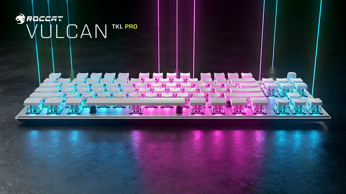 ROCCAT Unveils Vulcan TKL PRO Keyboard in White