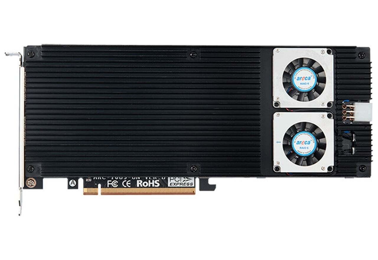Areca Intros M.2 Gen 5 SSD HBA Powering 8 Drives Over x16 with a Bridge Chip