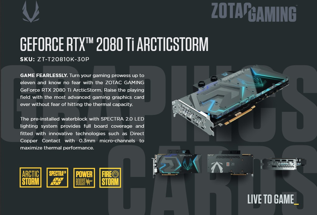 Zotac Announces Ready GeForce RTX 2080 Ti ArcticStorm Graphics Card | TechPowerUp