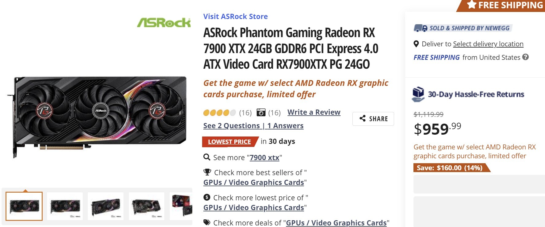 ASRock > AMD Radeon™ RX 7900 XTX 24GB