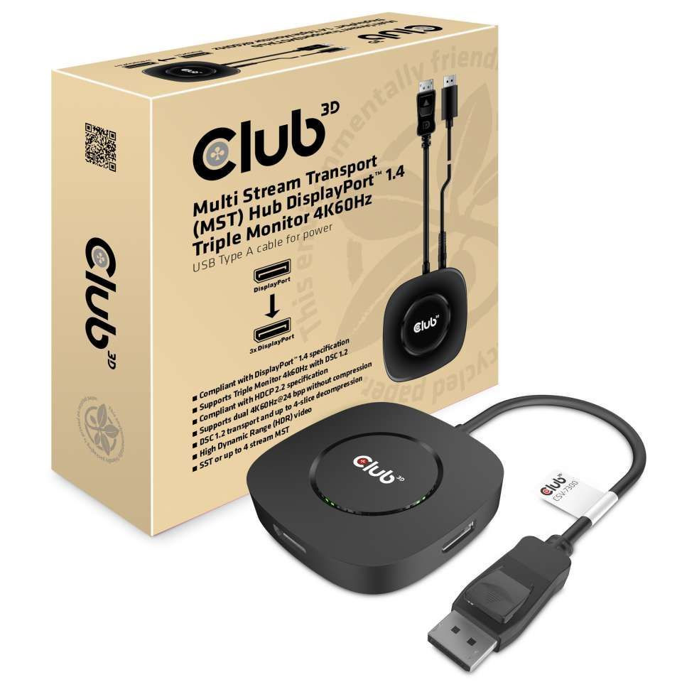 Club 3D Announces Next Generation Multi Stream Transport (MST) Hubs