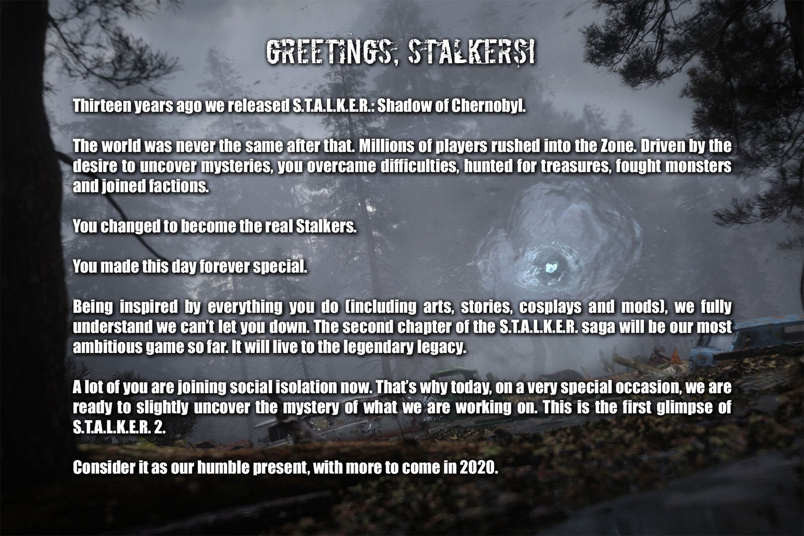 Stalker 2 has been announced