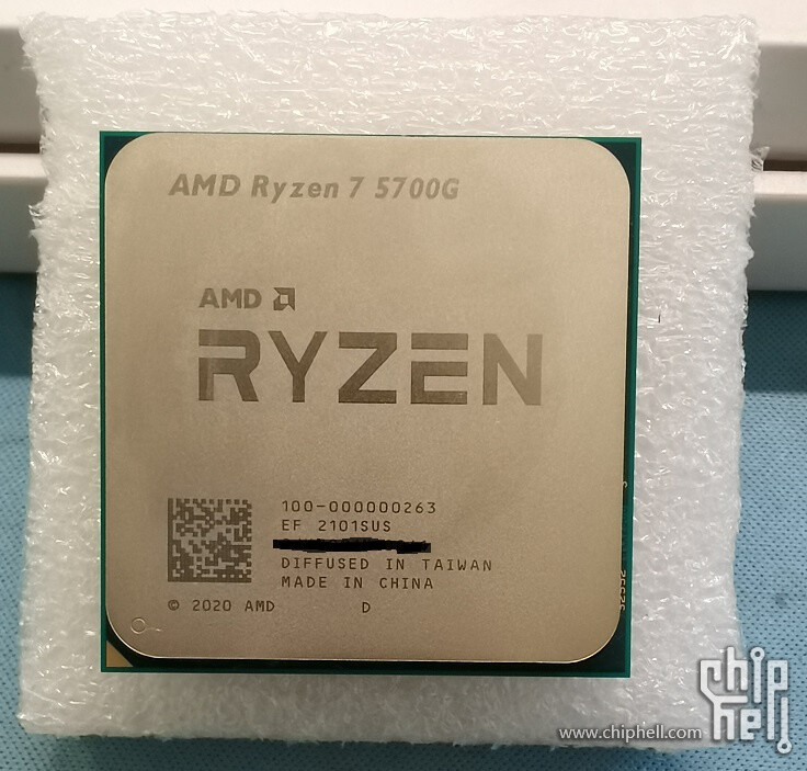 AMD Ryzen 7 5700G APU Pictured, Powered On and Tested