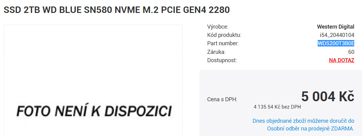 Western Digital SSD WD_Black SN850x 1To PCIe 4.0 x4 NVMe 