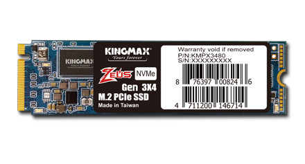 Kingmax Intros Zeus PX3480 M.2 NVMe SSD Series | TechPowerUp