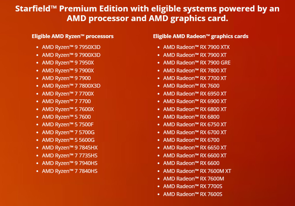 AMD Starfield Premium Edition Bundle Now Available With Radeon RX 7800 XT &  RX 7700 XT GPUs