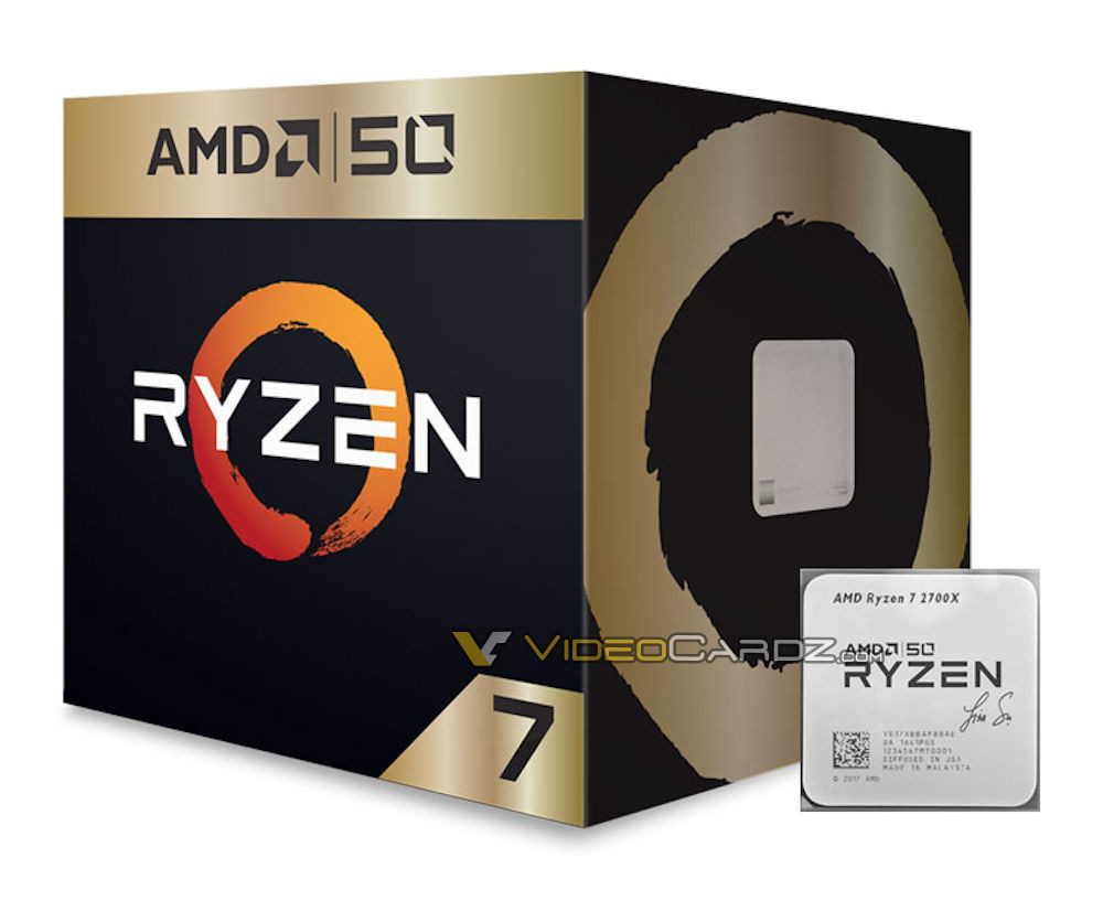 AMD Ryzen 7 2700X 50th Anniversary Edition Pictured Up Close