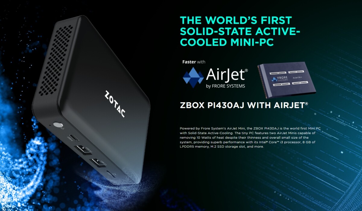 First mini-PC with solid-state active cooling system launches