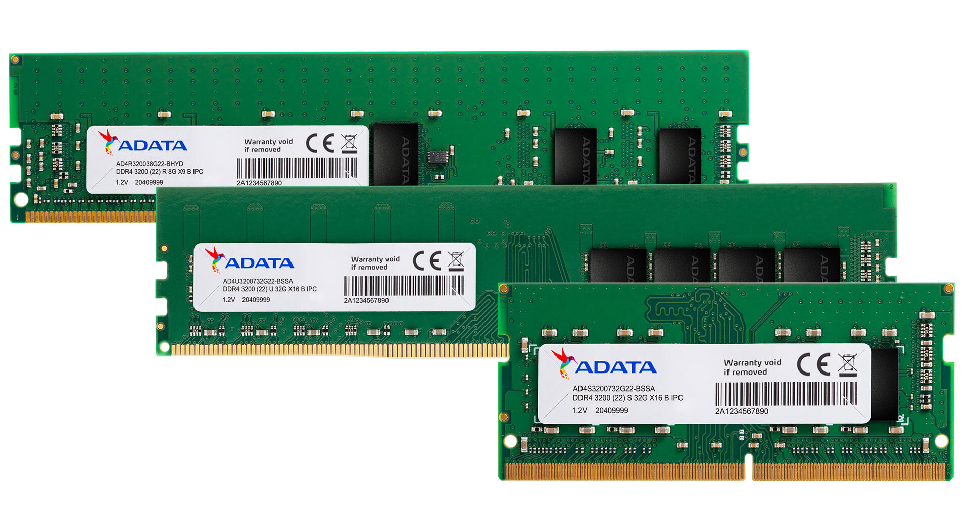 ADATA Launches Industrial-Grade DDR4-3200 32GB Memory Modules 