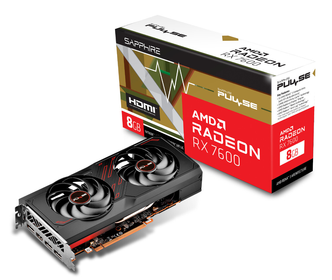 SAPPHIRE PULSE AMD Radeon RX 7600 XT 16GB Graphics Card Unveiled