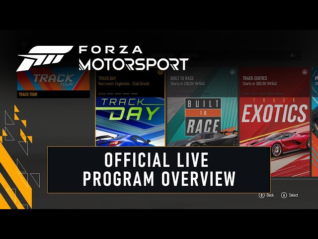 Forza Motorsport's Live Service Program Outlined