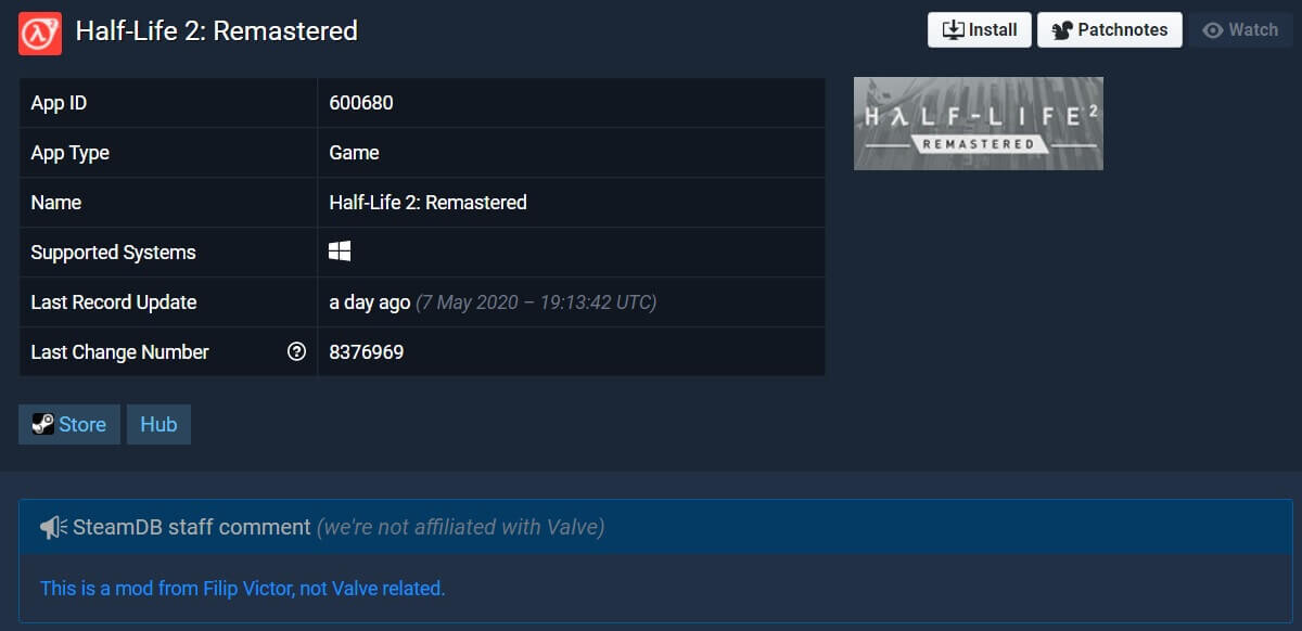 Half Life 2: Remastered Shows Up on Steam Database: An Eye-candy Uplift Mod