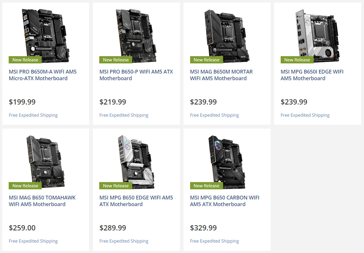 First B650 Motherboard Pricing Detailed by B&H