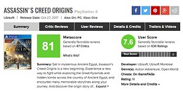 Stor Stå på ski gyldige Metacritic Spammed With Fake Positive Reviews of Assassin's Creed Origins |  TechPowerUp