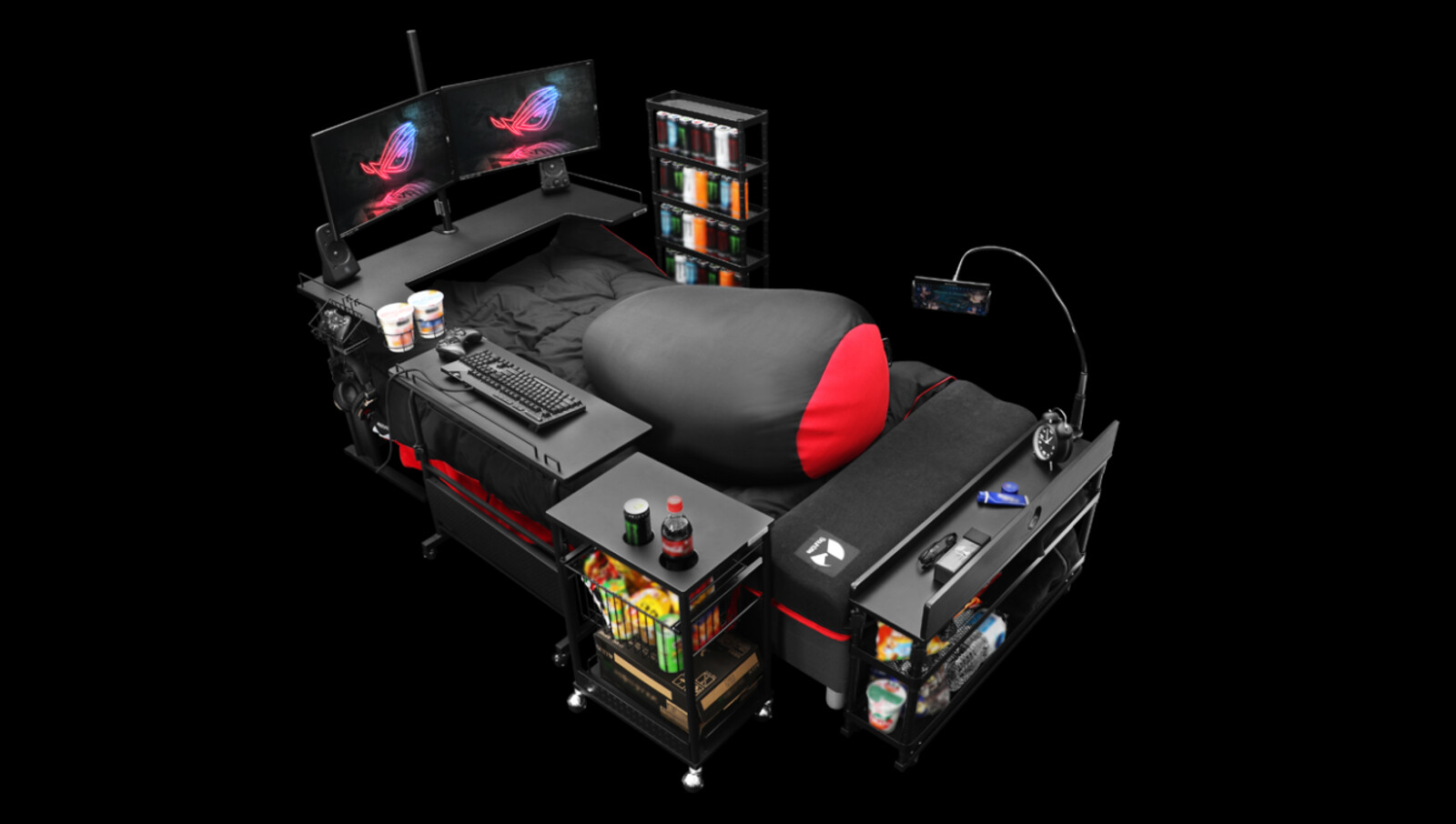 Bauhutte Japanese Gaming Bed Setup Can Replace Gaming Desks, Chairs