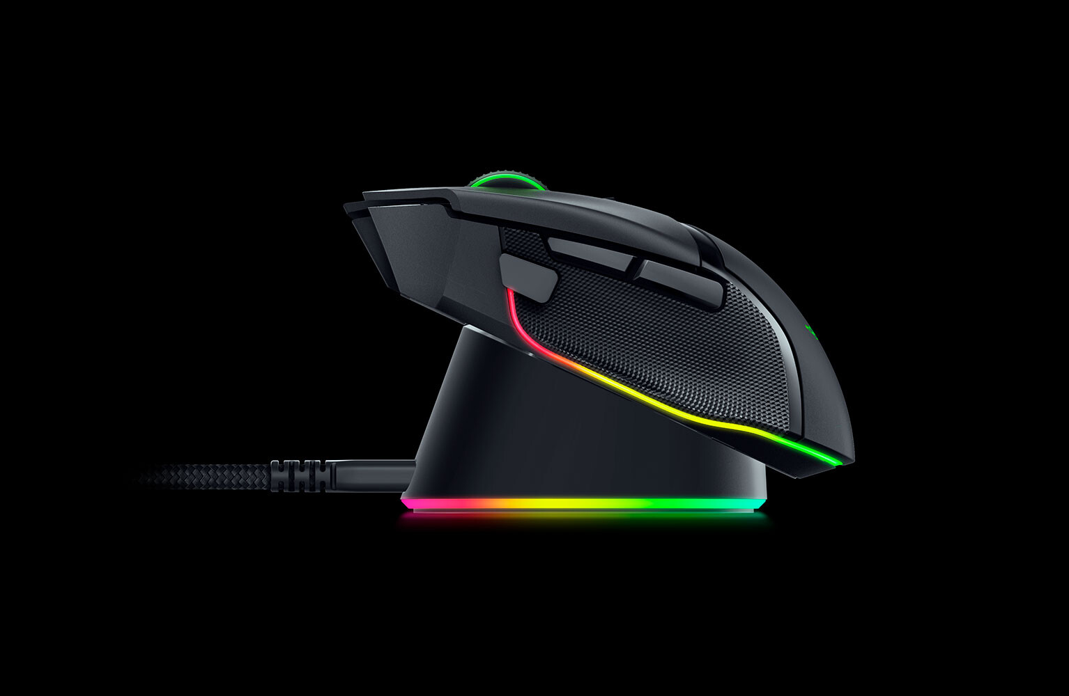 Razer Basilisk V3 Pro Wireless Gaming Mouse, HyperScroll Tilt Wheel,  2.4Ghz, Bluetooth, RGB, White 