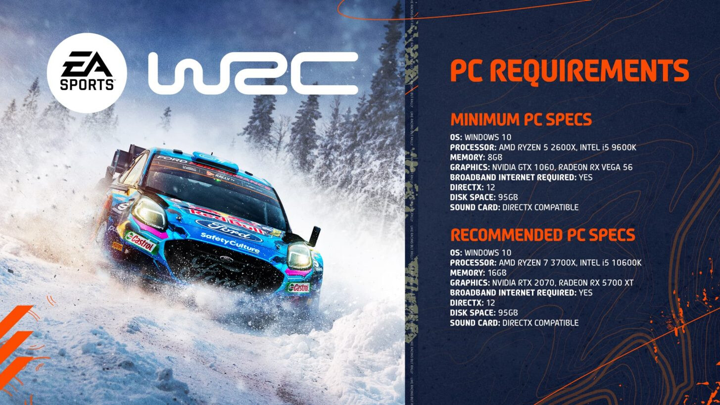 EA Sports WRC PC Requirements Released