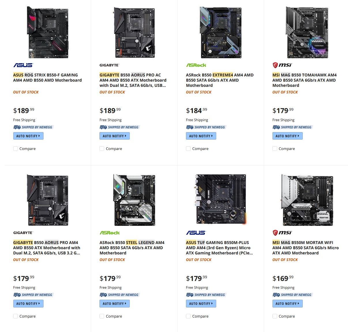 AMD B550 Chipset Motherboards Listed Available from June 16