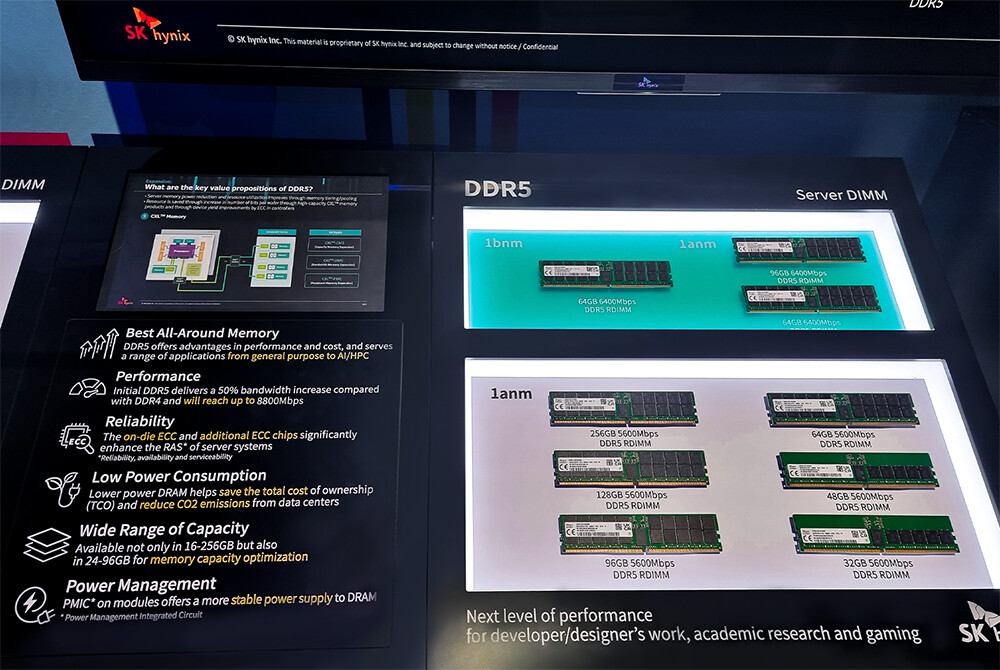 SK hynix Shows Non-Binary DDR5 Capacities at Intel Innovation 2022