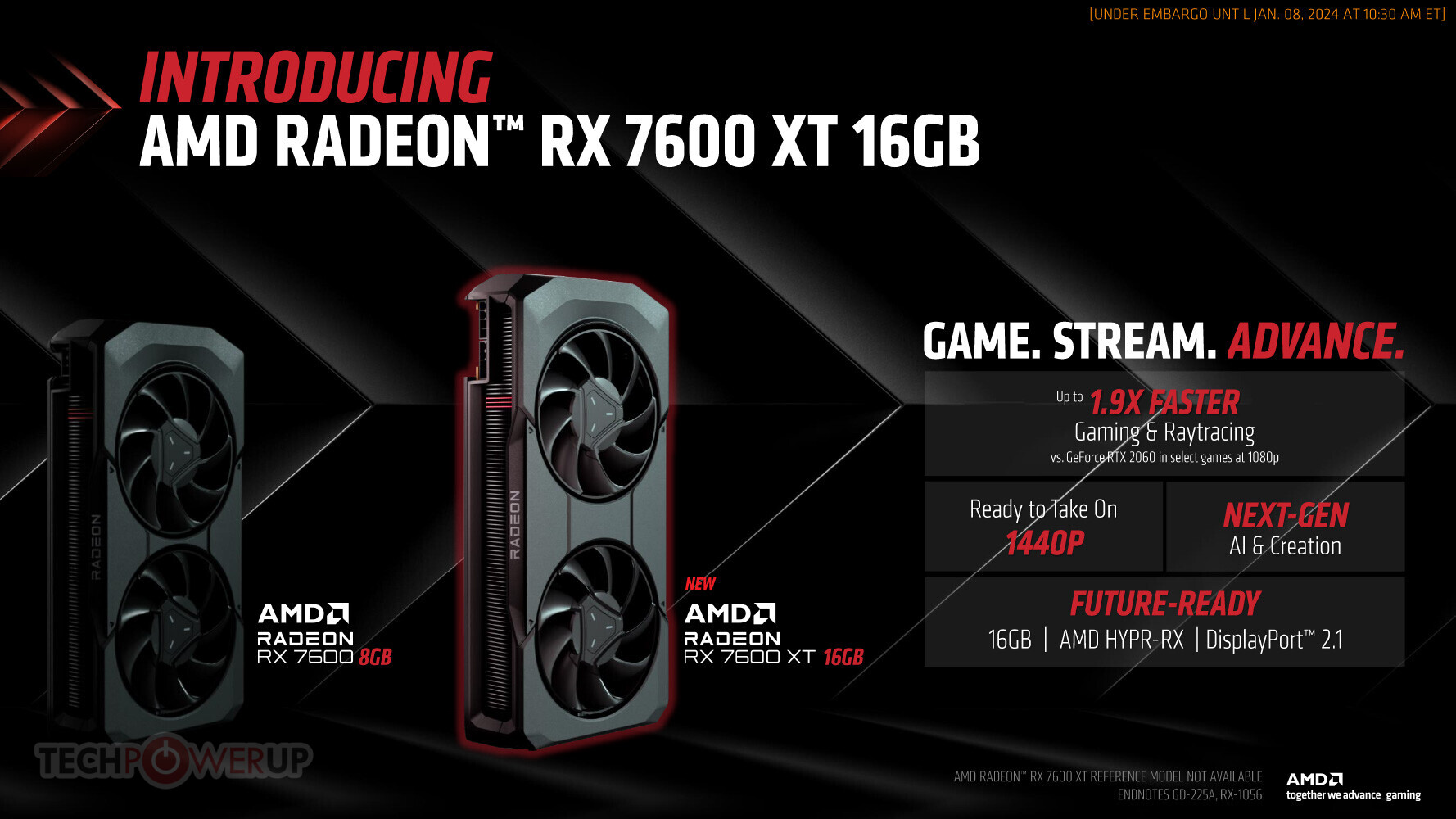 AMD Radeon RX 7600 XT Launches on May 25