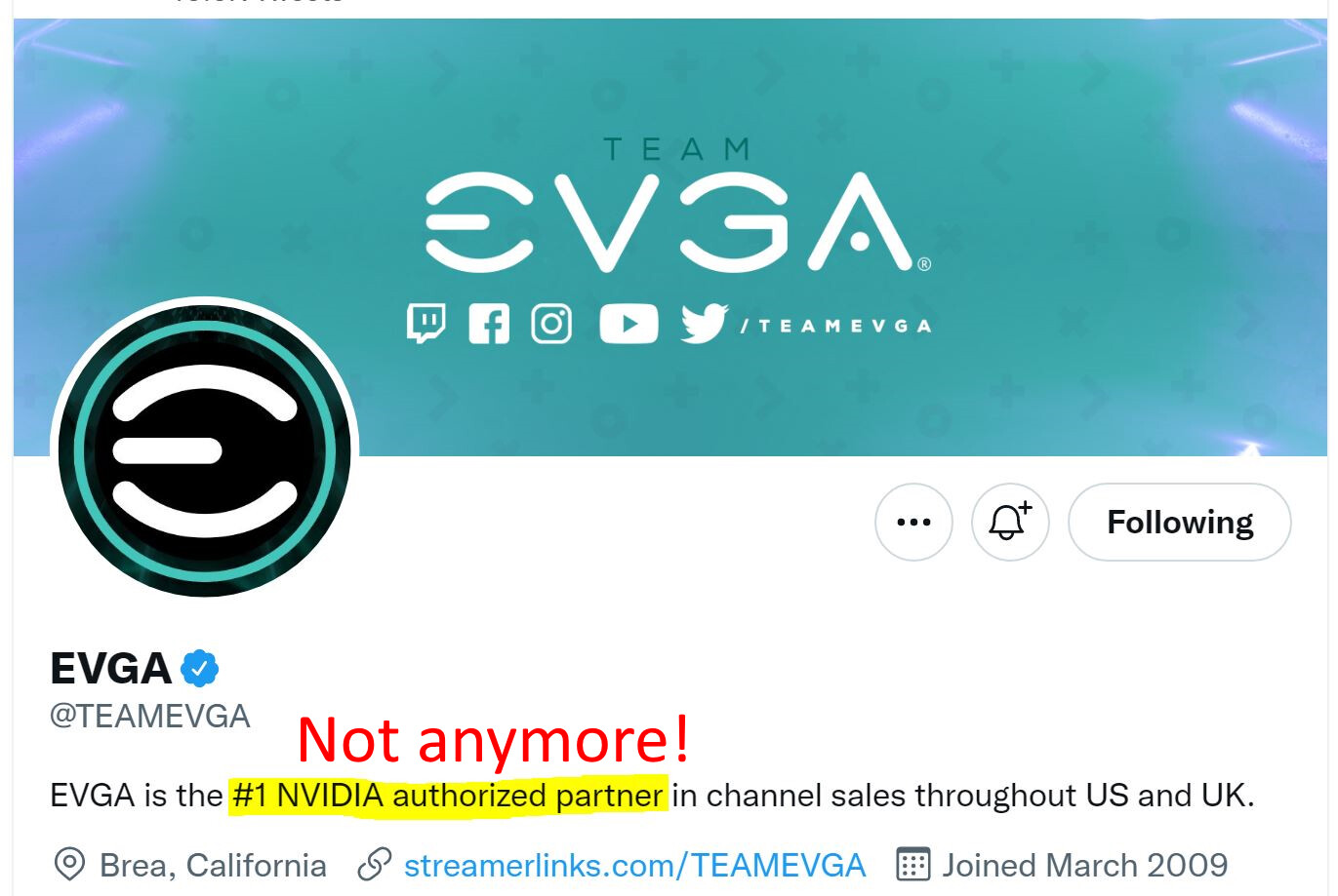 EVGA Announces Cancelation of NVIDIA Next-gen Graphics Cards Plans, Officially Terminates NVIDIA Partnership