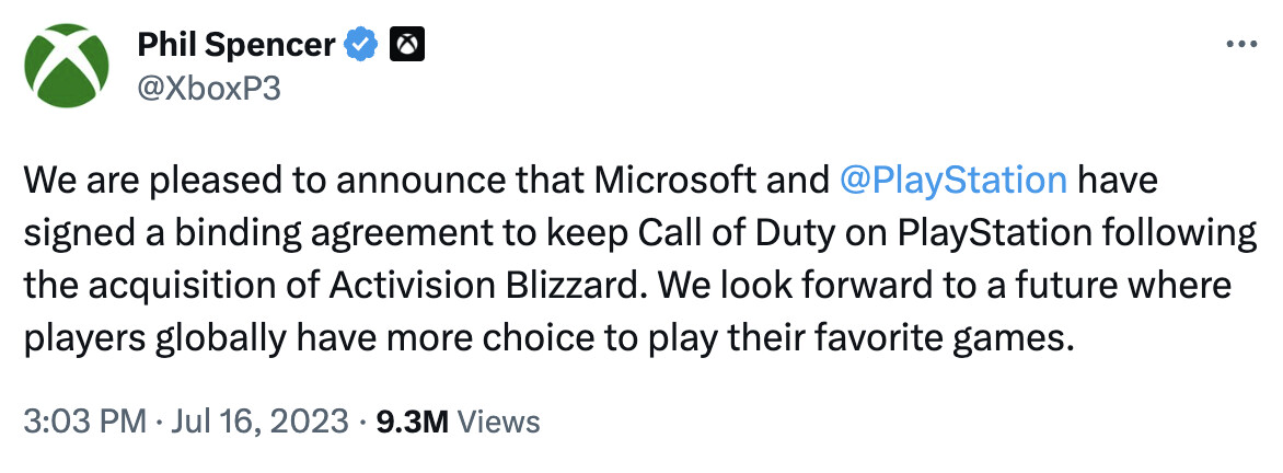 Phil Spencer confirms Activision Blizzard games won't be on Game