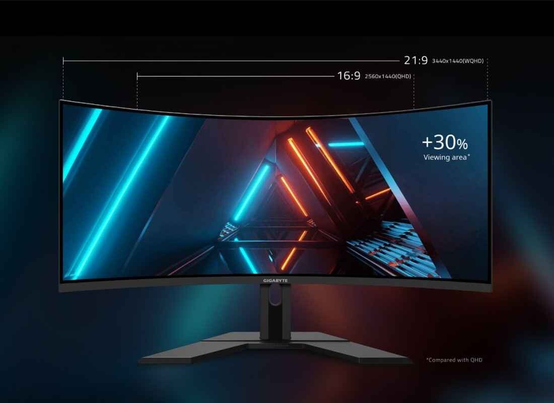 34 inch widescreen monitor dimensions