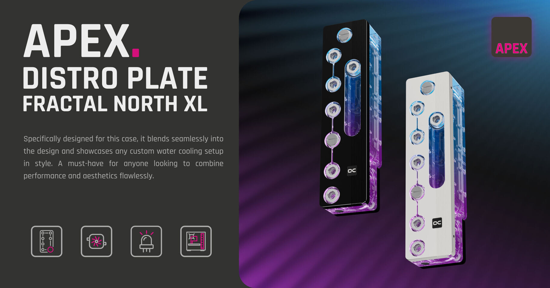 (PR) Alphacool Unveils Apex Distro Plates for the Fractal North XL PC Case
