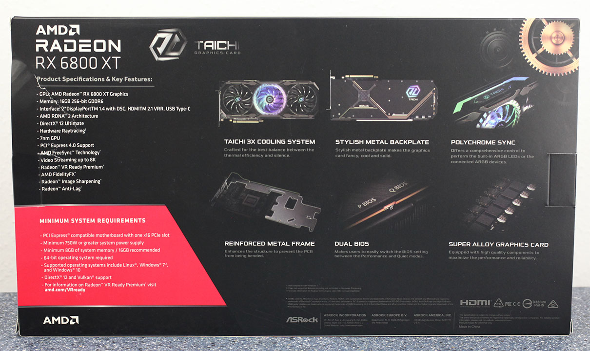 ASRock Radeon RX 6800 XT Taichi Pictured