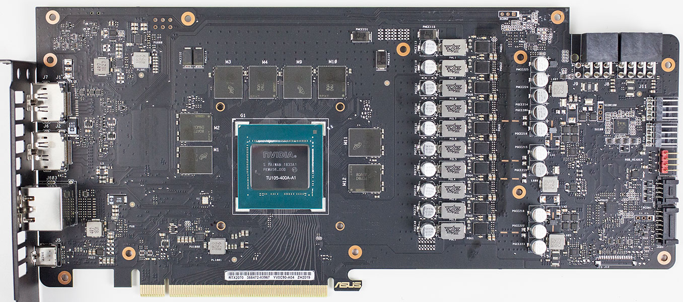 ASUS GeForce 2070 STRIX OC 8 GB Review - Circuit Board Analysis |