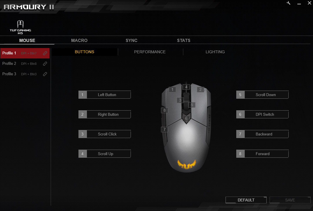 ASUS TUF Gaming M5 Mouse Review - Software &amp; Lighting | TechPowerUp