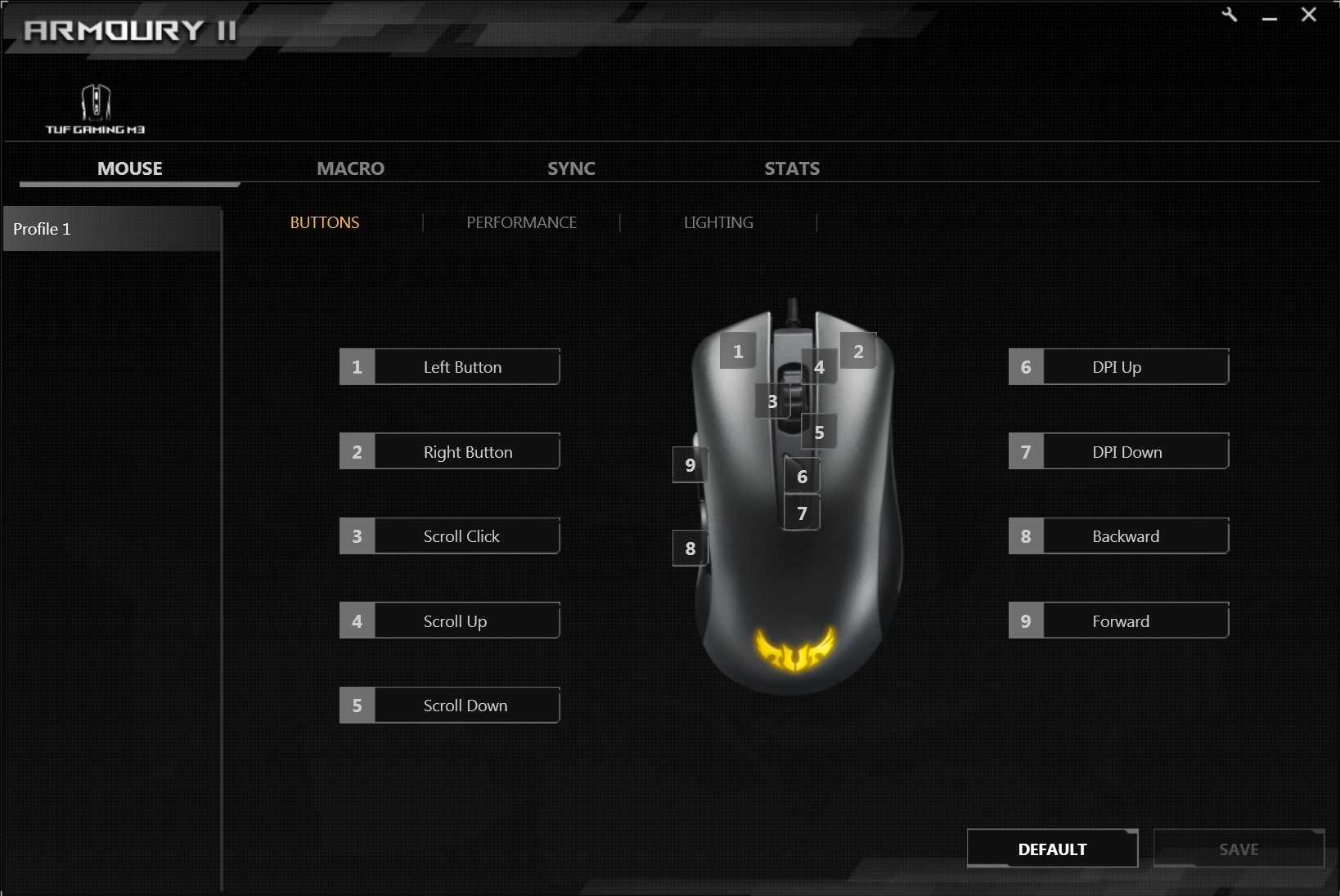 Asus tuf gaming m3 top