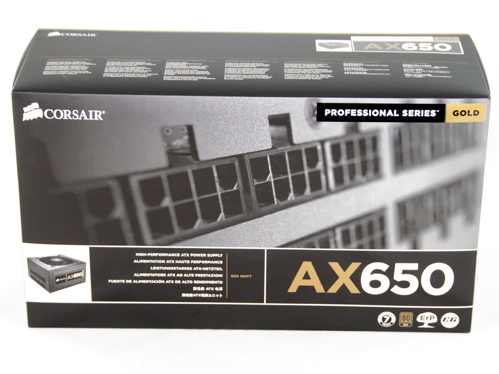 Corsair Professional Series Gold AX 650 Review - Packaging, Contents & Exterior | TechPowerUp