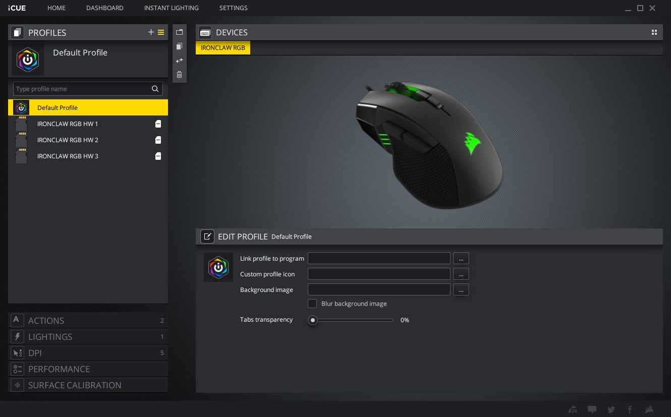 Corsair Ironclaw RGB Review - Software & Lighting