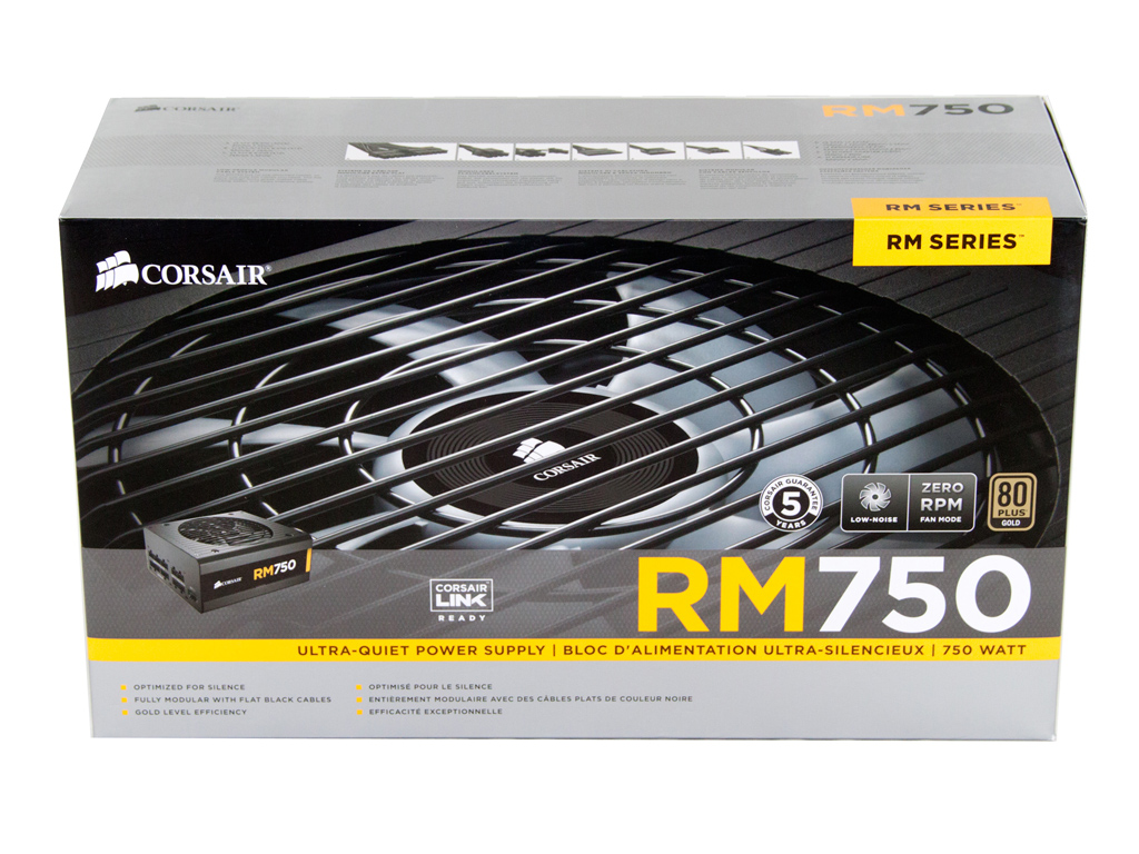 Corsair RM750, RM Series Alimentation PC (Entièrement Modulaire ATX, 80  Plus Gold, 750 Watt) - Noir (EU)