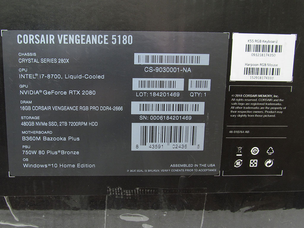 Step Up Your Game: CORSAIR Announces VENGEANCE 5180 Gaming PC