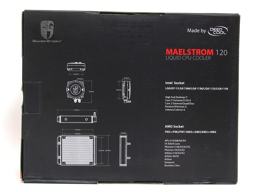 DEEPCOOL MAELSTROM 120T CPU Liquid Cooler AIO Water Cooling With