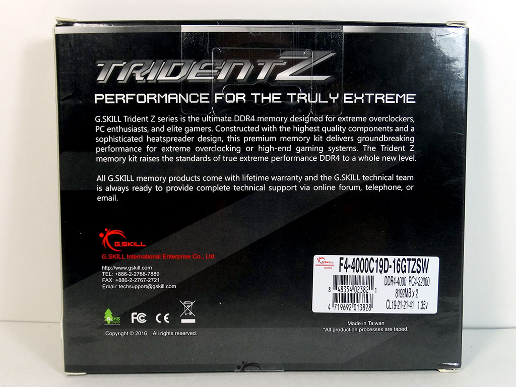 G.SKILL Trident Z DDR4-4000 CL19 2x8GB Review - Packaging & Contents ...